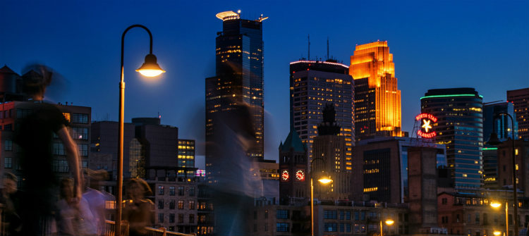 Minneapolis Skyline At Night