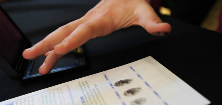 Taking Fingerprints With Ink